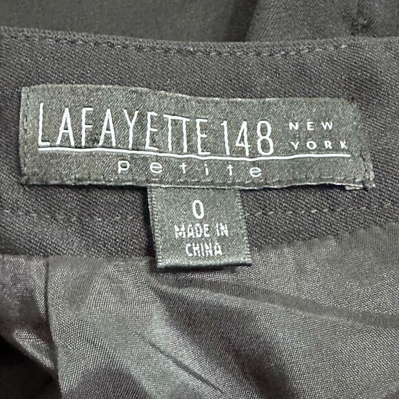 Lafayette 148 New York Black Pleated Skirt with Pockets - Picture 3 of 5